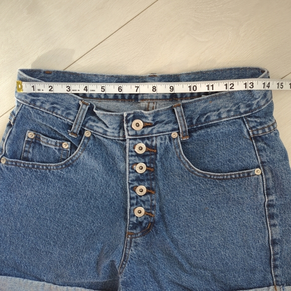 Vintage Button Fly Jean Shorts - Picture 6 of 9